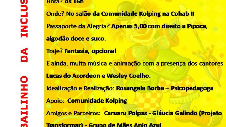 O Bailinho da Inclusão no salão da Comunidade Kolping em Caruaru