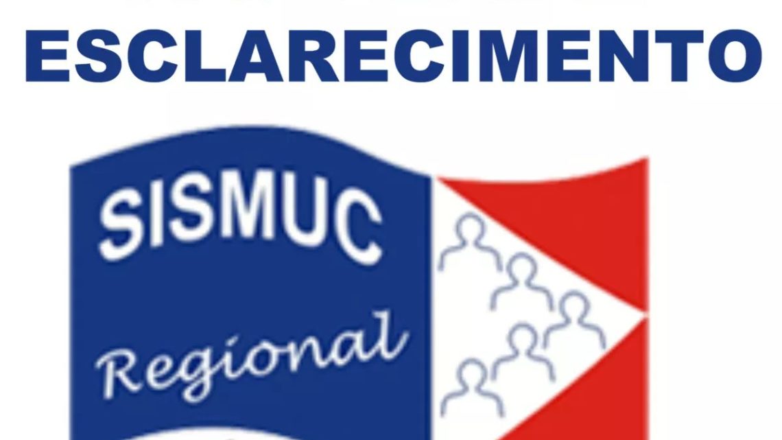 Nota de Esclarecimento sobre o estado de saúde do vice-presidente do Sismuc Regional – Prof. Carlão Nota de Esclarecimento sobre o estado de saúde do vice-presidente do Sismuc Regional – Prof. Carlão
