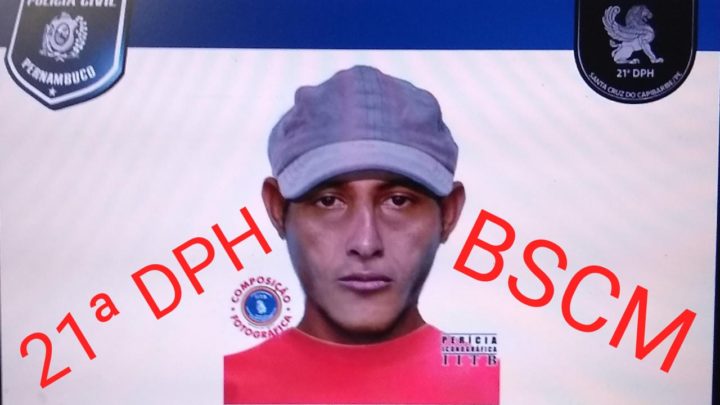 Polícia divulga retrato falado de suspeito de ter assassinado radialista em Santa Cruz do Capibaribe