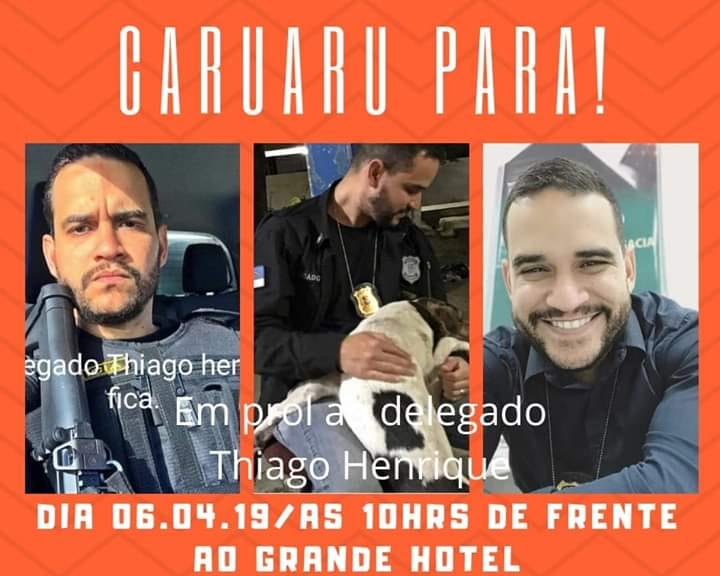 Mobilização em Caruaru para permanência do delegado Thiago Henrique Mobilização em Caruaru para permanência do delegado Thiago Henrique