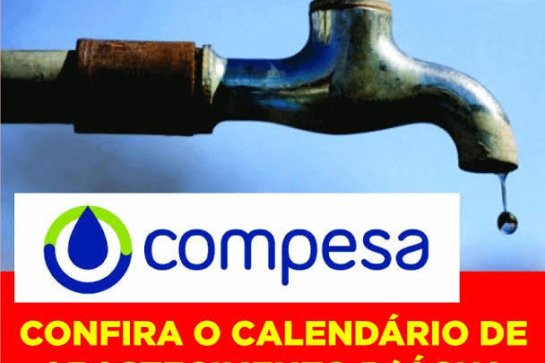 Calendário de abastecimento da Compesa em Caruaru em junho