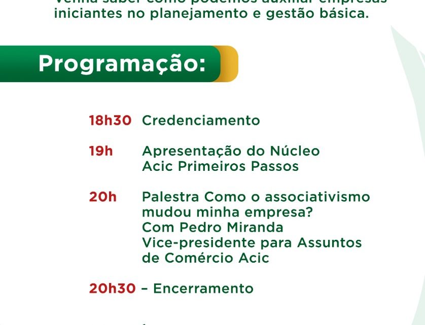 Acic lança projeto que capacita empresas iniciantes sobre planejamento e gestão Acic lança projeto que capacita empresas iniciantes sobre planejamento e gestão