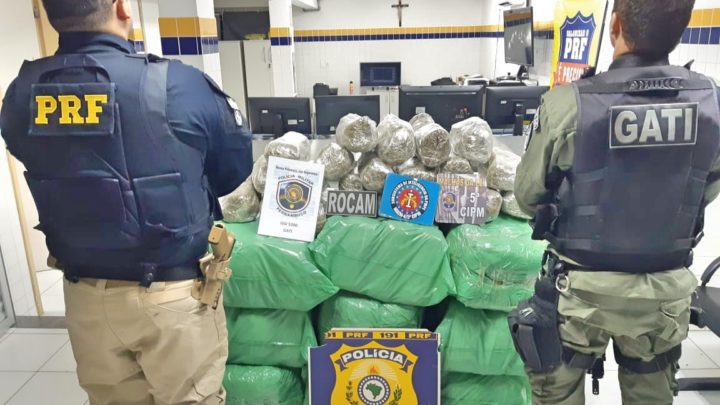 Polícia apreende 200 kg de maconha dentro de caminhonete roubada em Gravatá