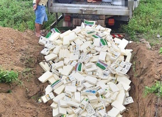 PRF apreende carga de 1,6 tonelada de queijo em São Caitano
