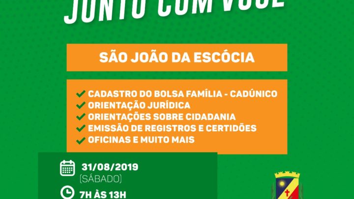Vários serviços e atendimentos gratuitos no bairro São João da Escócia neste sábado (31)