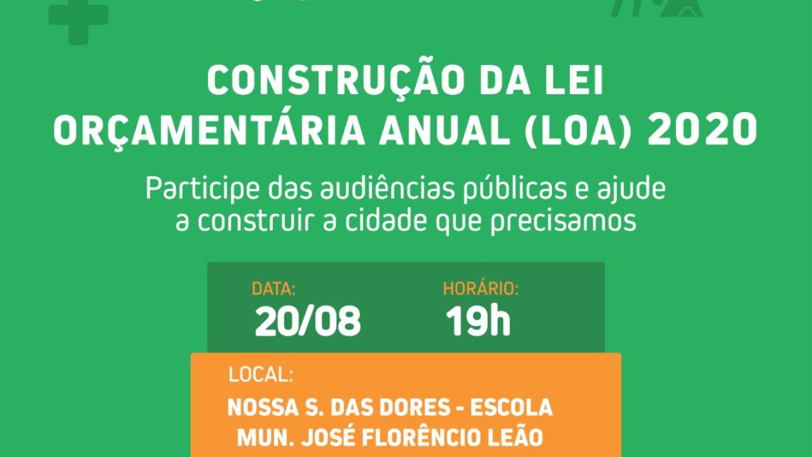 Plenárias para elaboração da LOA 2020 chegam à zona urbana da cidade Plenárias para elaboração da LOA 2020 chegam à zona urbana da cidade