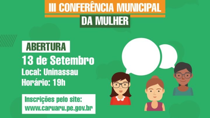 Inscrições abertas para III Conferência Municipal de Políticas Públicas para as Mulheres