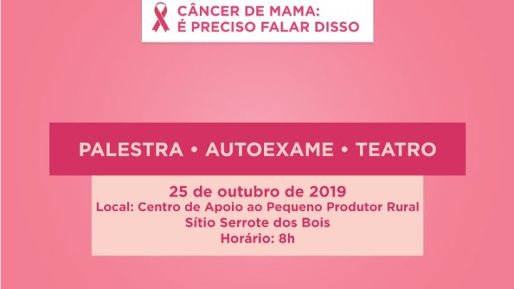Ação do Outubro Rosa será realizada no Sítio Serrote dos Bois sexta (25)