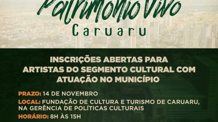 Últimos dias de inscrições para o I Edital do Registro do Patrimônio Vivo de Caruaru