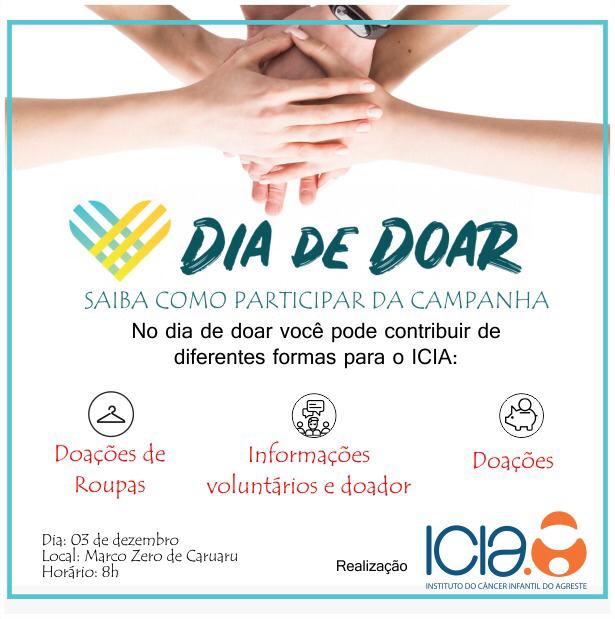 Icia se prepara para receber doações no Dia de Doar Icia se prepara para receber doações no Dia de Doar