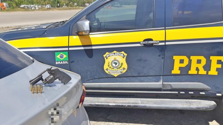 Caminhão roubado, carro de locadora irregular e arma são apreendidos em Gravatá
