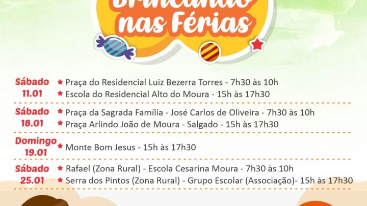 Caruaru Brincando nas Férias” leva diversão para a criançada a partir deste sábado (11)