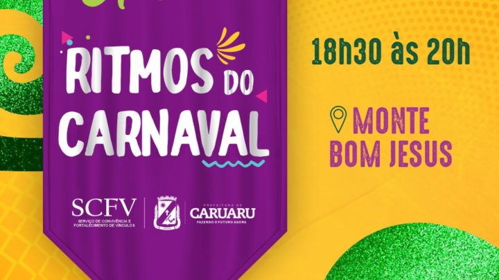 Oficina gratuita de ritmos carnavalescos no Monte Bom Jesus nesta quinta (16)