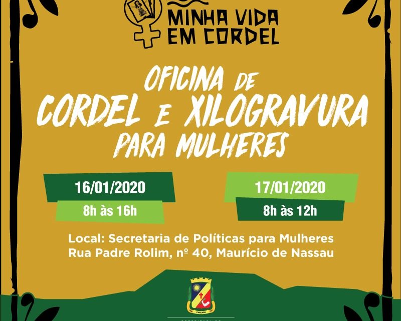 Oficina de Cordel e Xilogravura para mulheres em Caruaru Oficina de Cordel e Xilogravura para mulheres em Caruaru