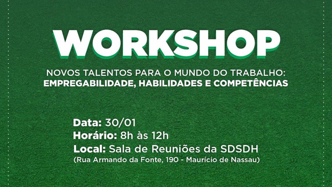 Workshop gratuito sobre mercado de trabalho em Caruaru nesta quinta (30)