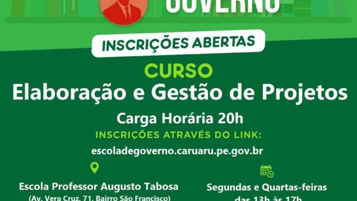 Escola de Governo da Prefeitura de Caruaru abre inscrições para novo curso