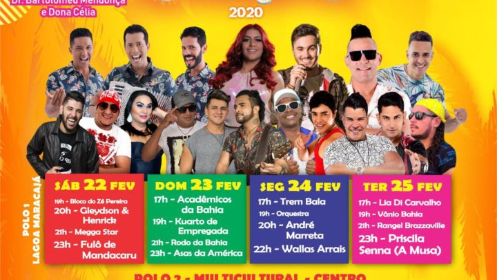 Confira a programação do Carnaval 2020 de Lagoa dos Gatos