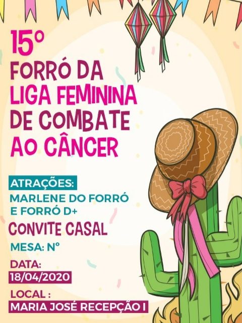 Liga Feminina de Combate ao Câncer realiza 15ª edição do “Forró da Liga” em abril Liga Feminina de Combate ao Câncer realiza 15ª edição do “Forró da Liga” em abril