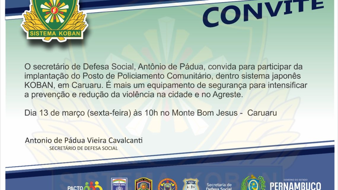 Caruaru recebe novo policiamento comunitário nesta sexta-feira (13)