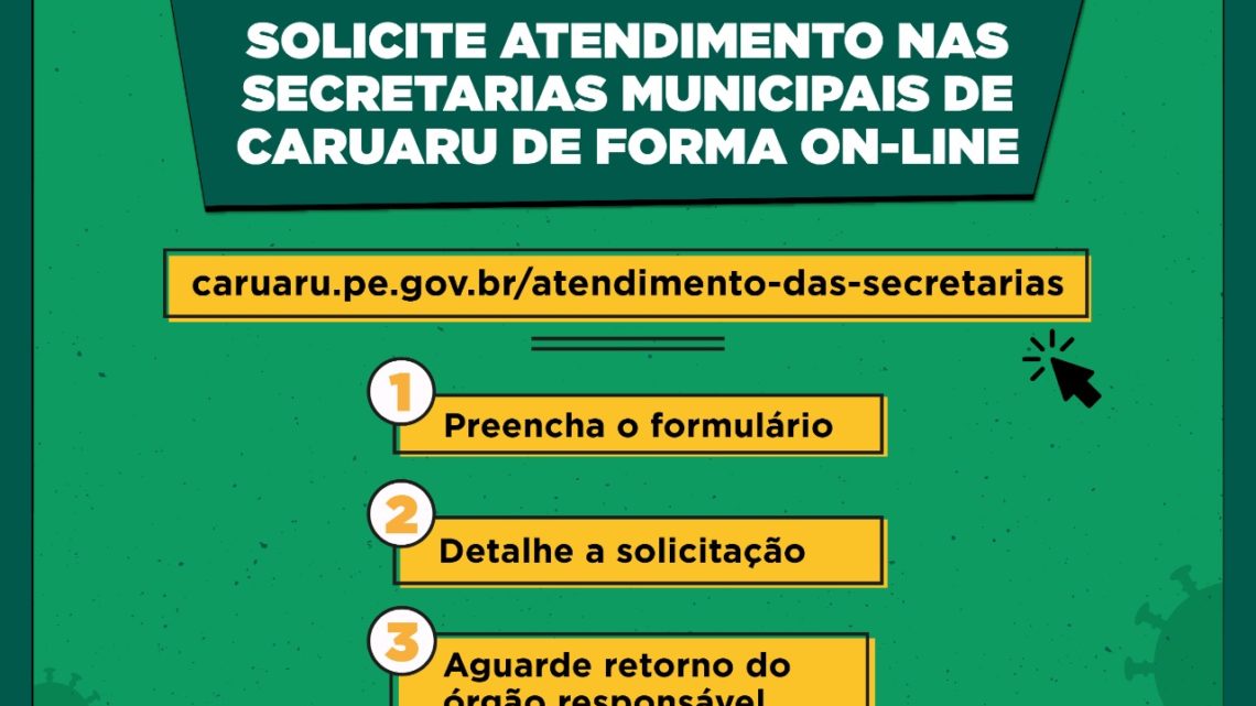 Prefeitura de Caruaru cria plataforma digital para atendimentos online das secretarias municipais