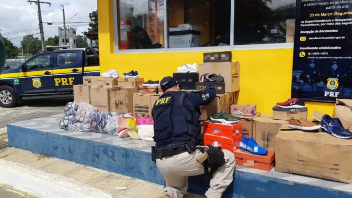 Carga de calçados falsificados é apreendida em Garanhuns