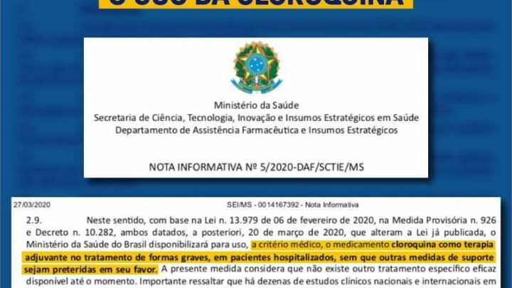 Cloroquina é distribuída nos hospitais estaduais e municipais de Pernambuco