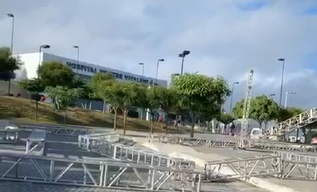 Começa a montagem do Hospital de Campanha no HMV em Caruaru