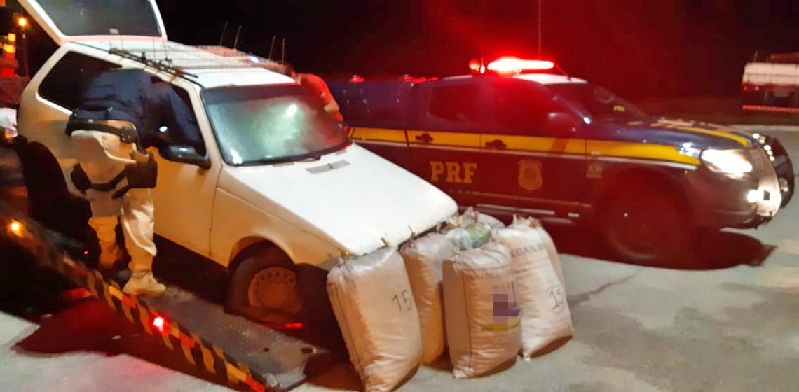 Dois homens detidos com 105 Kg de maconha e um deles pulou do carro em movimento em São Caitano