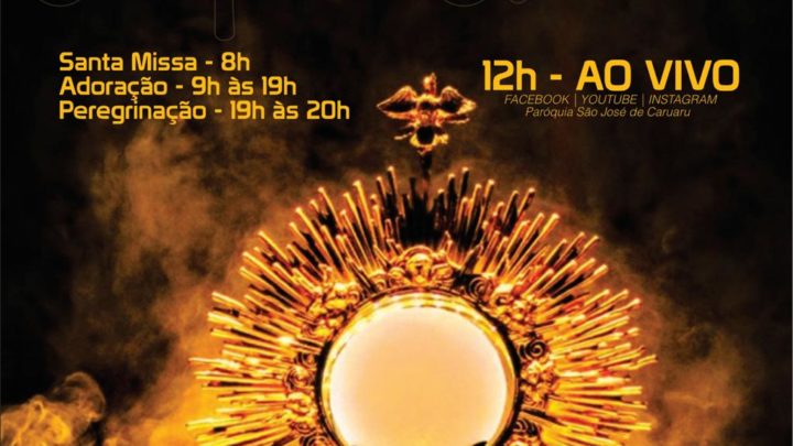 Confira a programação de Corpus Christi na Paróquia São José em Caruaru nesta quinta (11)