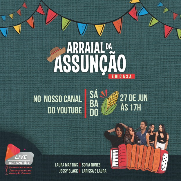 Paróquia promove “Arraial da Assunção” para arrecadar doações neste sábado (27) Paróquia promove “Arraial da Assunção” para arrecadar doações neste sábado (27)
