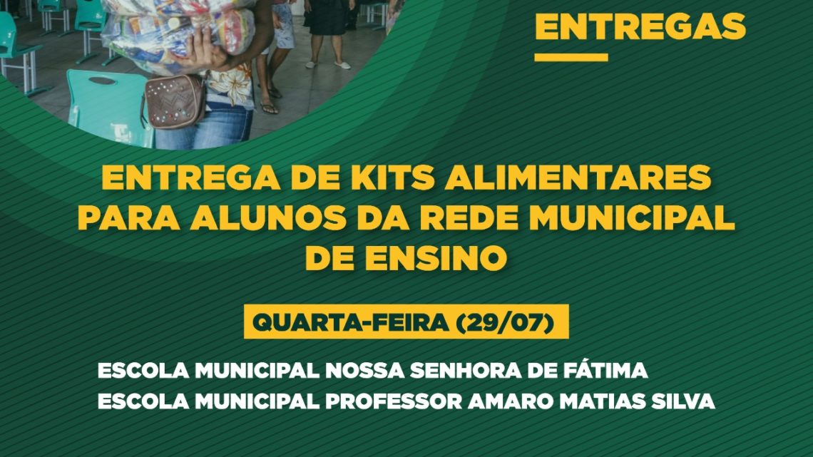 Entrega dos kits alimentares segue nesta quarta-feira (29), em mais escolas da rede municipal de Caruaru Entrega dos kits alimentares segue nesta quarta-feira (29), em mais escolas da rede municipal de Caruaru