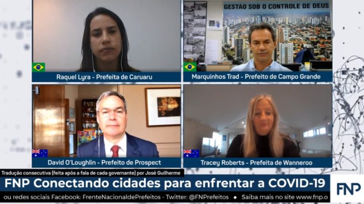Raquel Lyra participa de encontro virtual com prefeitos australianos