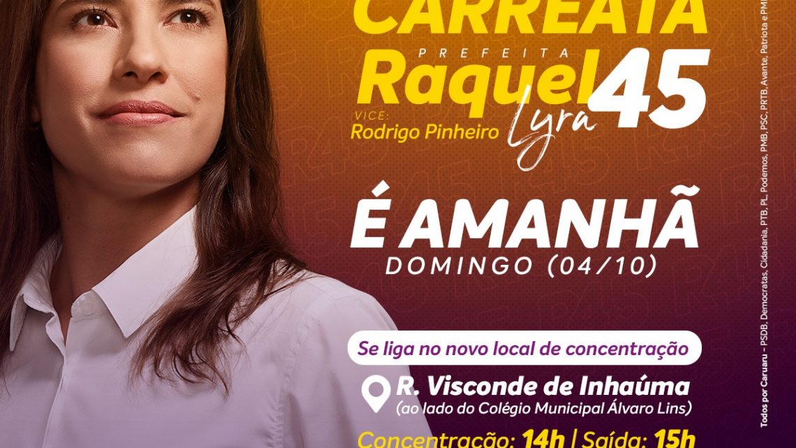 Raquel dialoga sobre mobilidade, segurança pública e promove carreata neste domingo (4) Raquel dialoga sobre mobilidade, segurança pública e promove carreata neste domingo (4)