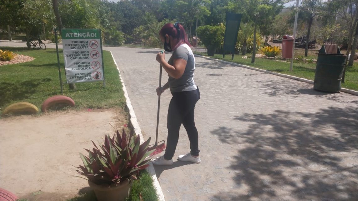 Autores de pequenos delitos prestam serviços de limpeza e manutenção