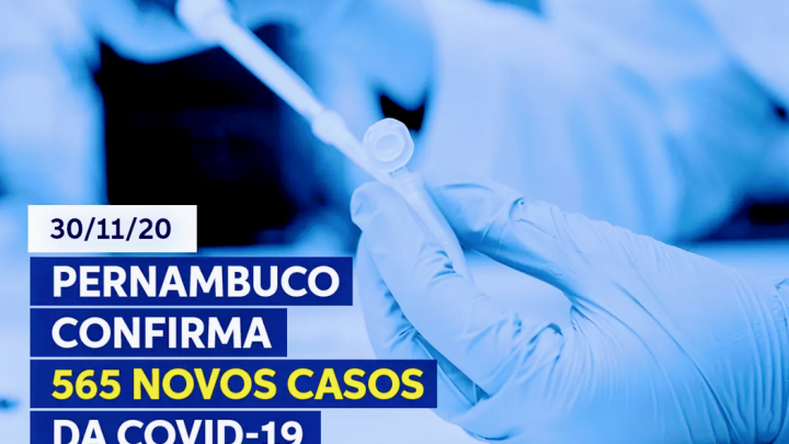 Pernambuco confirma mais 565 novos casos da Covid-19