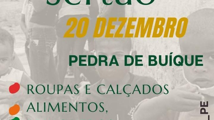 Campanha solidária “Natal do Sertão” precisa de doações até o dia 10 de dezembro