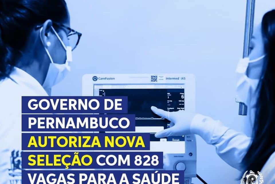 Governo-PE autoriza nova seleção com 828 vagas para a saúde