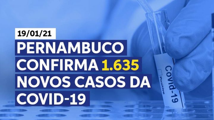 Pernambuco registra 1.635 novos casos de Covid-19 e mais 28 mortes