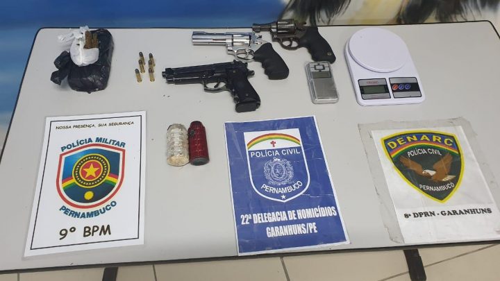 PM e PC apreendem drogas, armas de fogo e artefatos explosivos no Agreste-PE