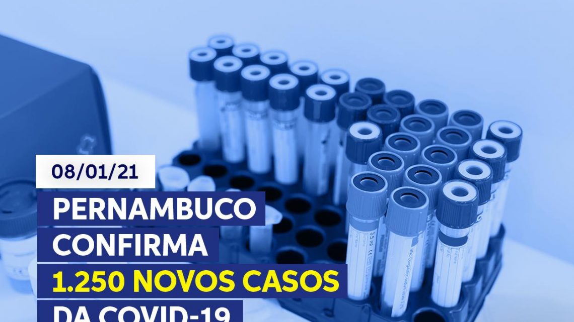 Pernambuco registra 1.250 novos casos de covid-19 e 26 mortes