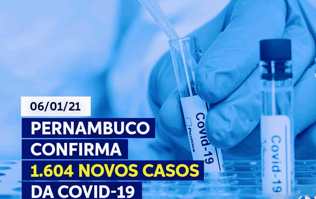 Pernambuco registra 1.604 novos casos de covid-19 e mais 22 mortes