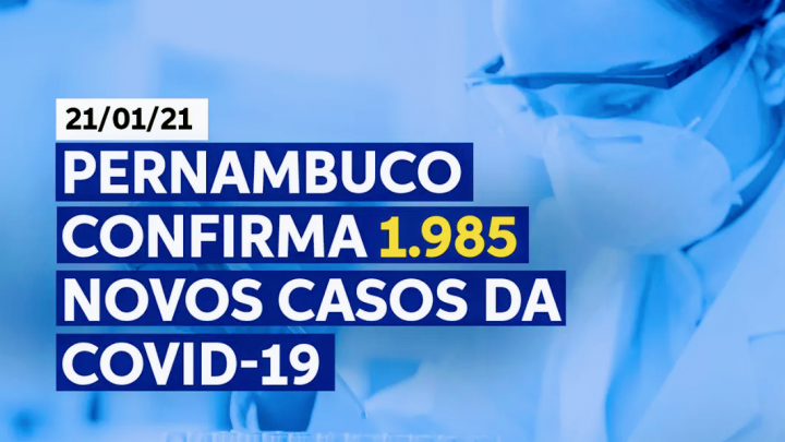 SES-PE registra 1.985 novos casos de covid-19 e 35 mortes