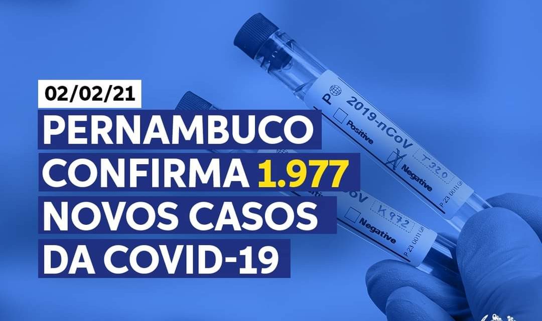 Secretaria de Saúde-PE registra 1.977 novos casos de covid-19 no Estado