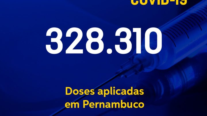Pernambuco registra 1.132 novos casos de covid-19 e já aplicou mais de 328 mil doses de vacina