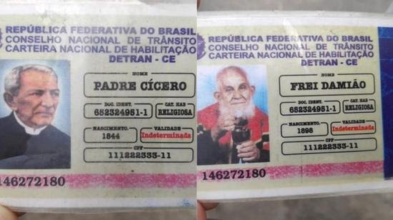 Idoso é parado em blitz com carteira de habilitação de Padre Cícero e Frei Damião Idoso é parado em blitz com carteira de habilitação de Padre Cícero e Frei Damião