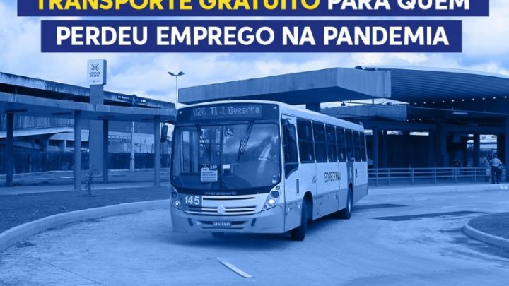 Pernambuco vai oferecer transporte gratuito para quem perdeu emprego na pandemia