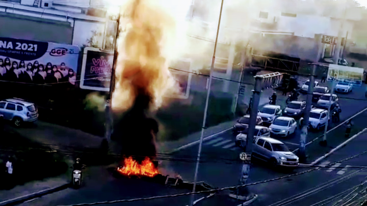 Motoristas de aplicativos realizam protesto em Caruaru nesta quarta-feira (3)