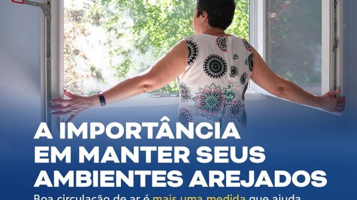 Manter ambientes arejados ajuda a reduzir o nível de transmissão da Covid-19
