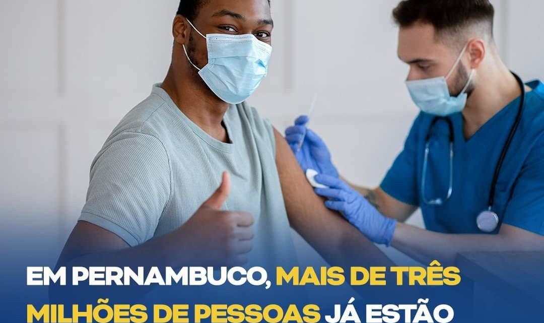 Mais de 3 milhões de pessoas receberam a 1ª dose da vacina contra a covid-19 em Pernambuco Mais de 3 milhões de pessoas receberam a 1ª dose da vacina contra a covid-19 em Pernambuco