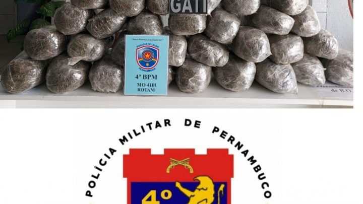 Policiais do 4° BPM prendem homem com 36kg de maconha em Caruaru